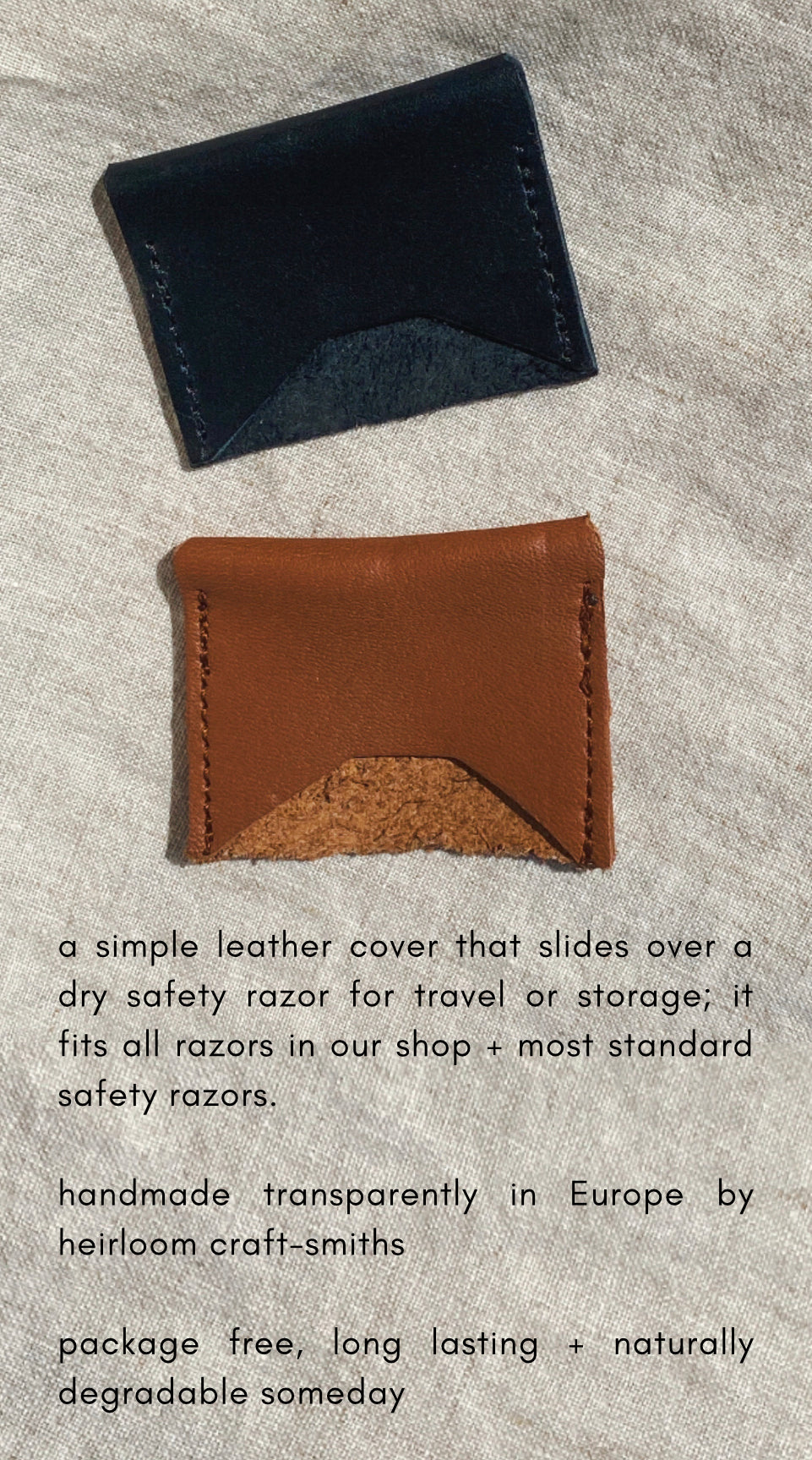Leather Safety Razor Cover