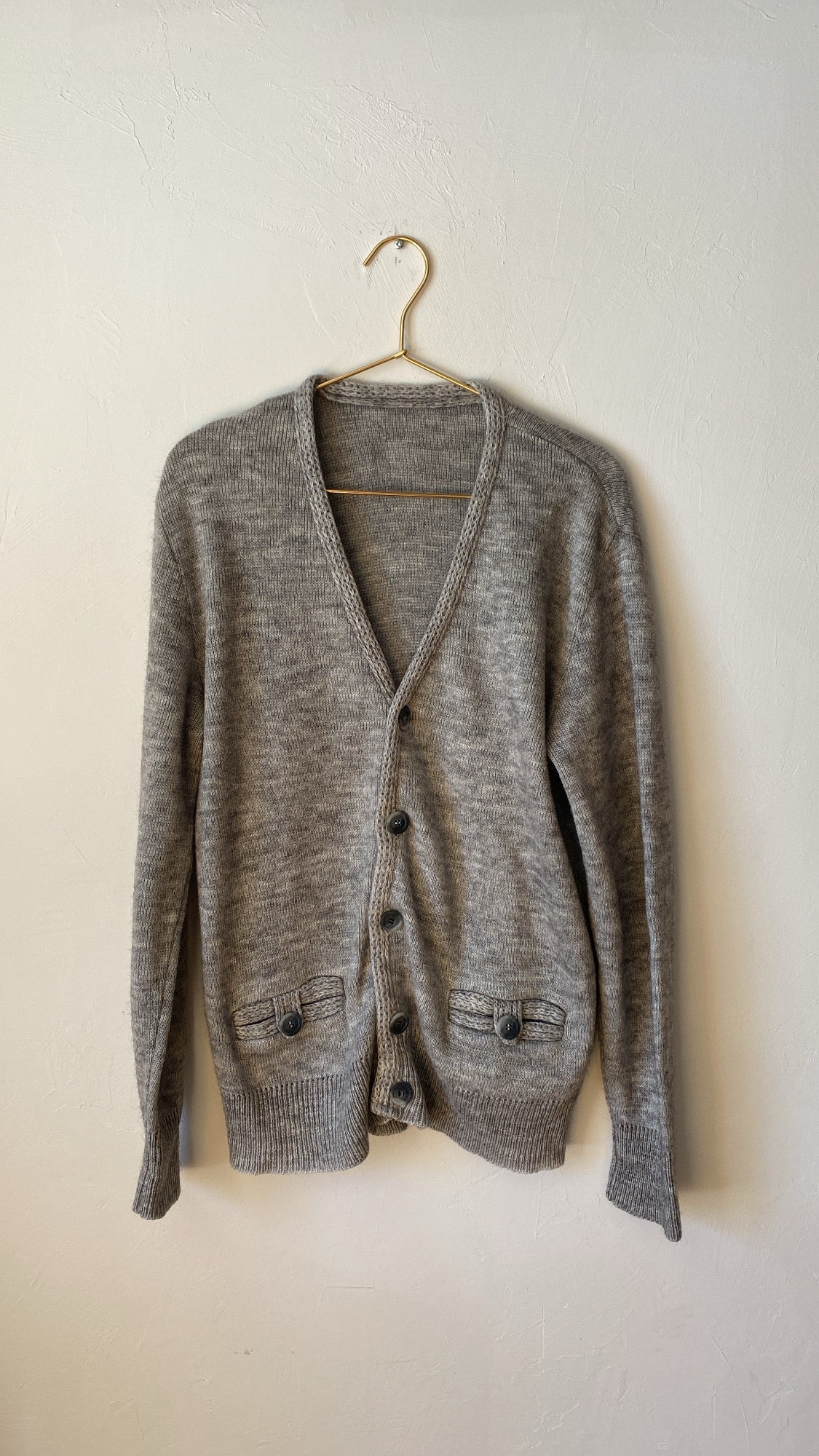 Vintage 161: Grey Wool Cardigan