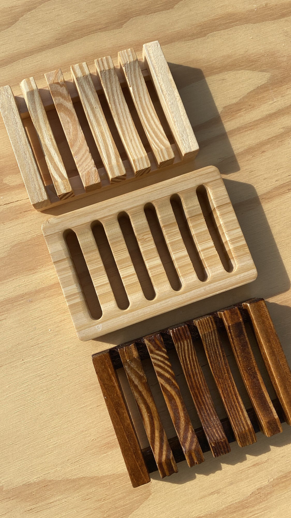 Bamboo + Wood Soap Trays | options