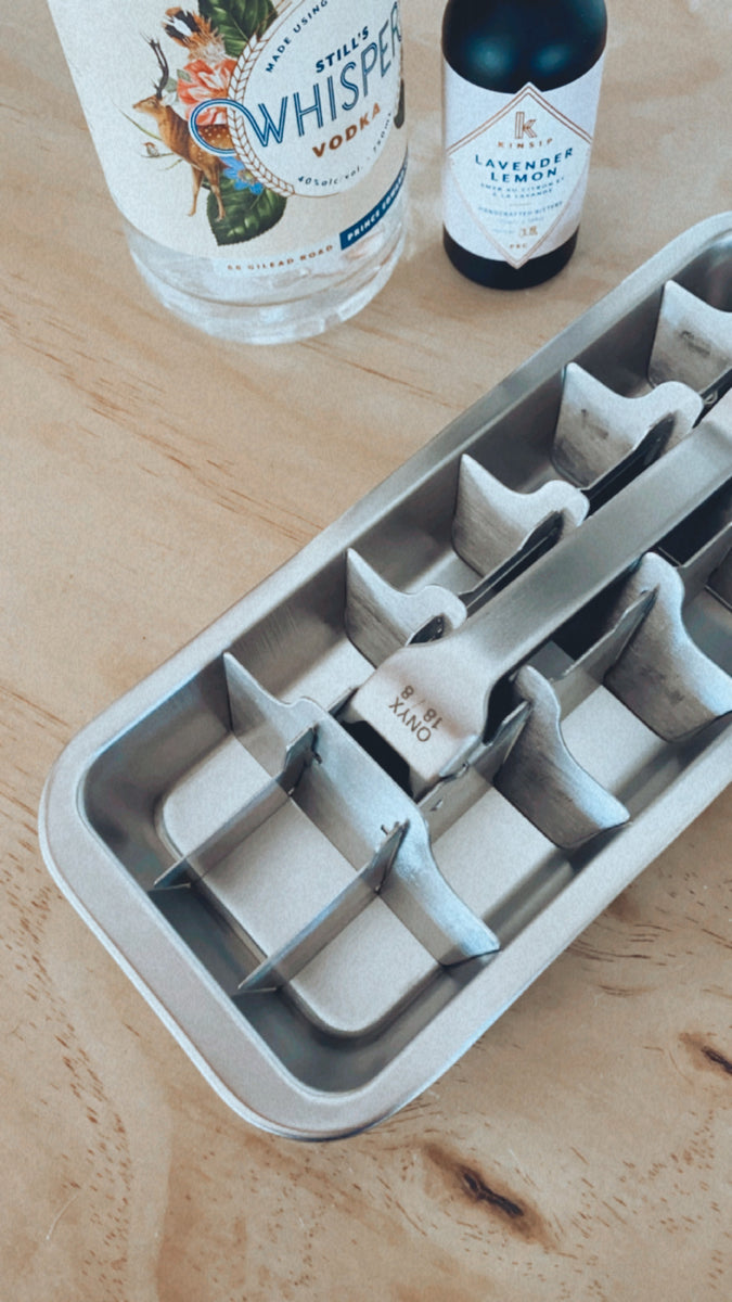 Stainless Onyx 18/8 Ice Cube Tray/metal Ice Tray 