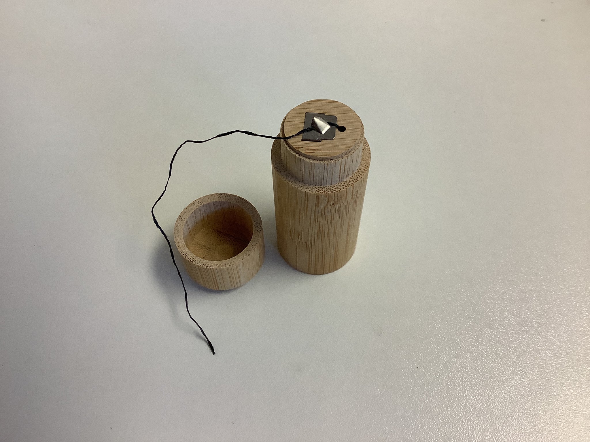 Charcoal Dental Floss | Bamboo Dispenser