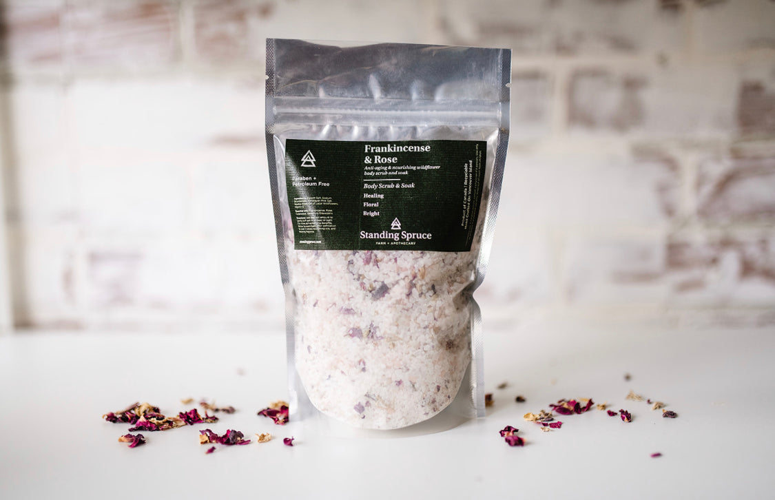 Bath Soak + Exfoliant | Frankincense + Rose