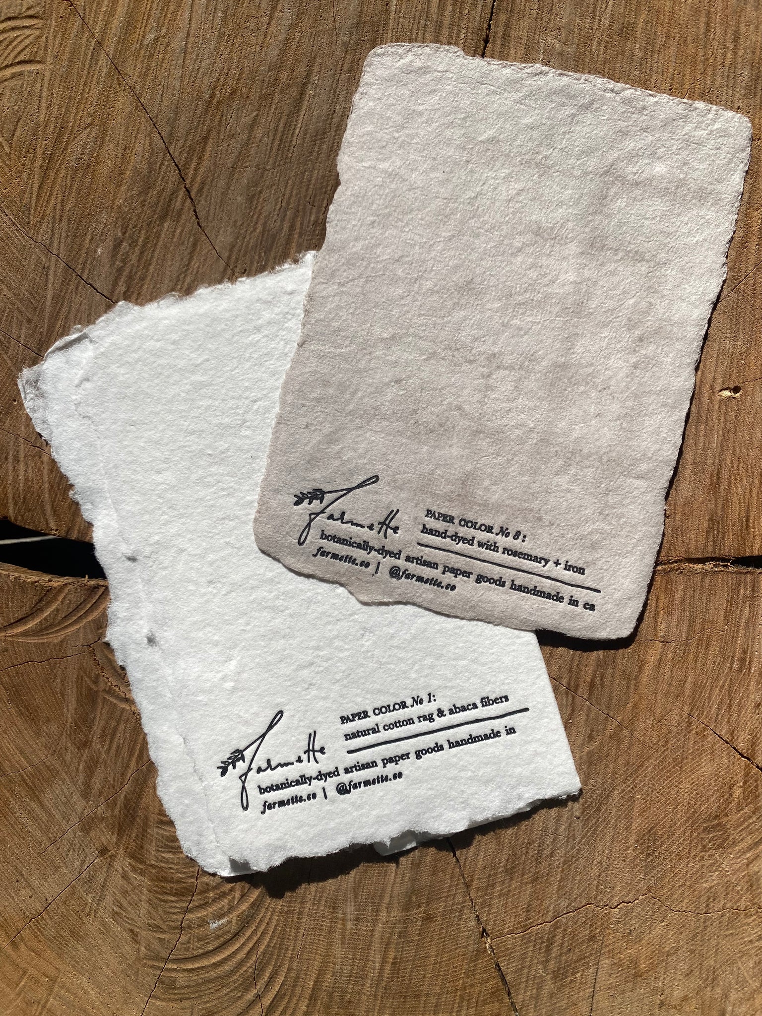 Farmette Handmade Cards | single folded & flat