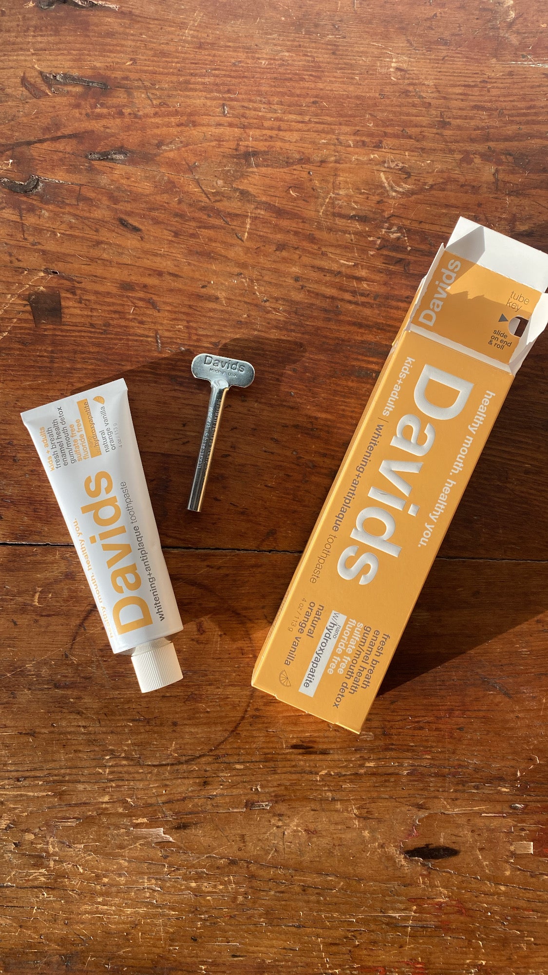 David's Nano-Hydroxyapatite Premium Toothpaste | Adults + Kids Orange Vanilla