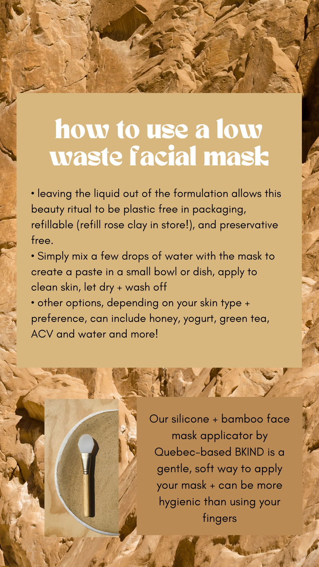 Facial Mask Applicator | Bamboo + Silicone
