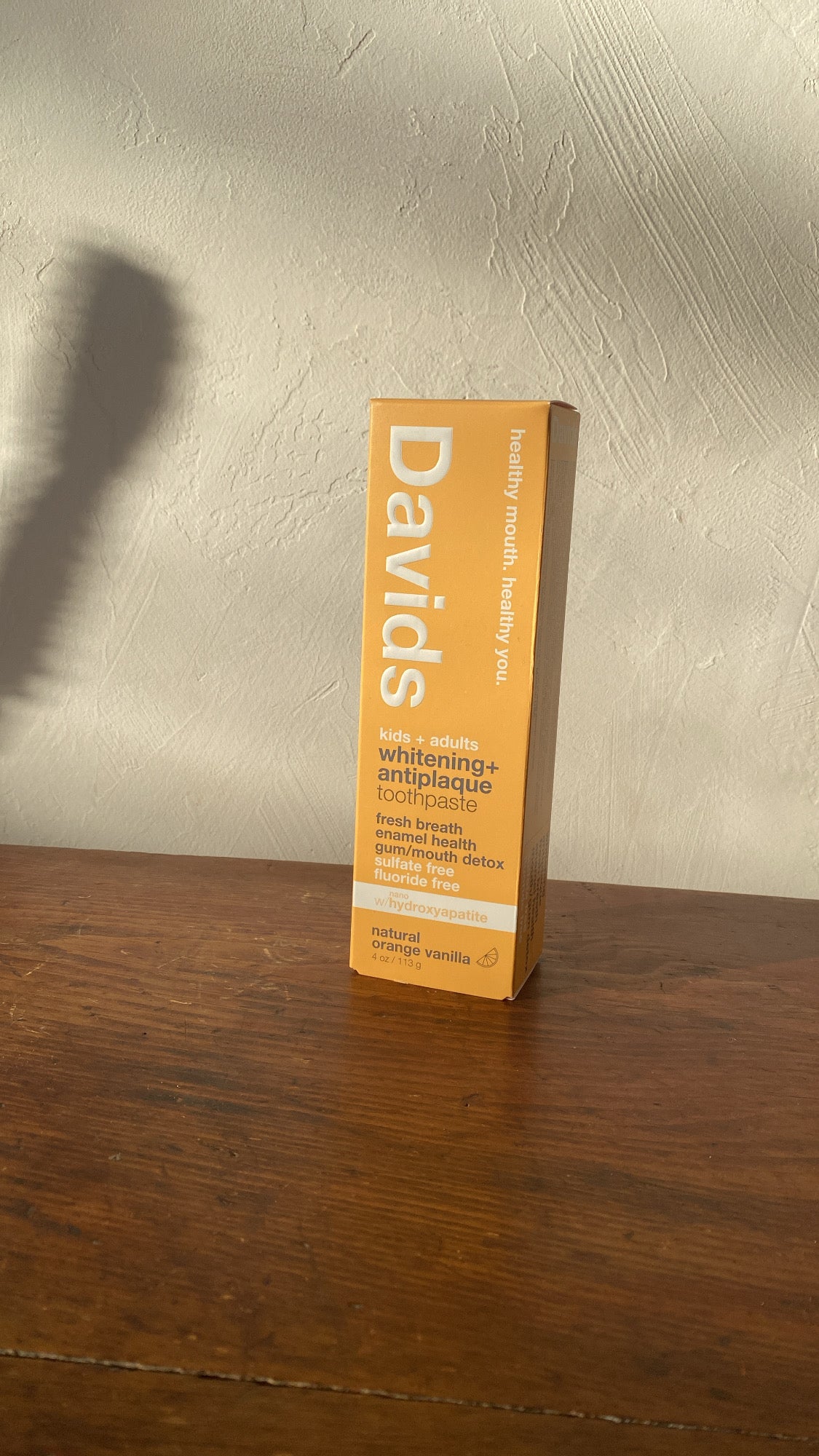 David's Nano-Hydroxyapatite Premium Toothpaste | Adults + Kids Orange Vanilla