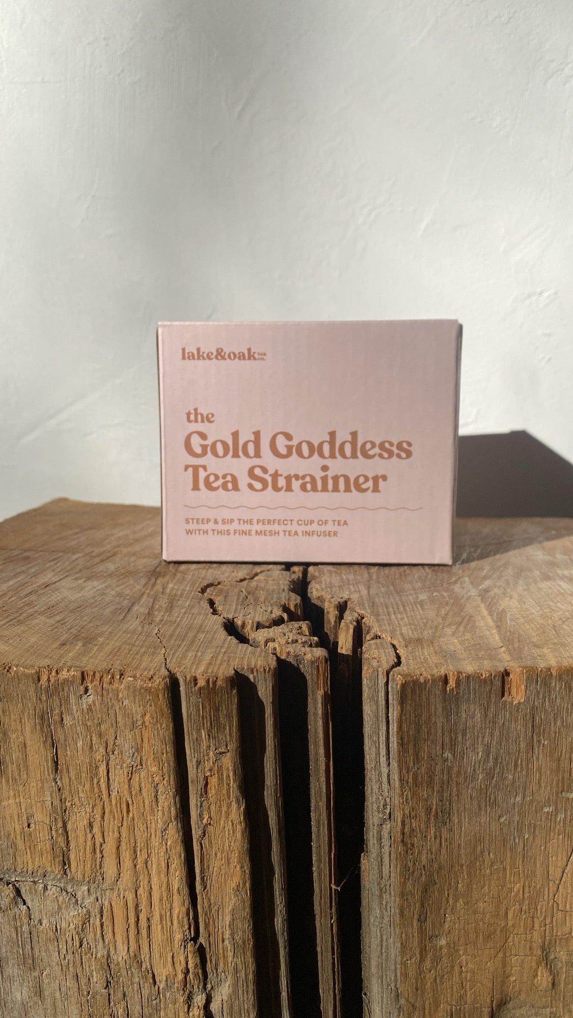 Gold Tea Strainer + Rest