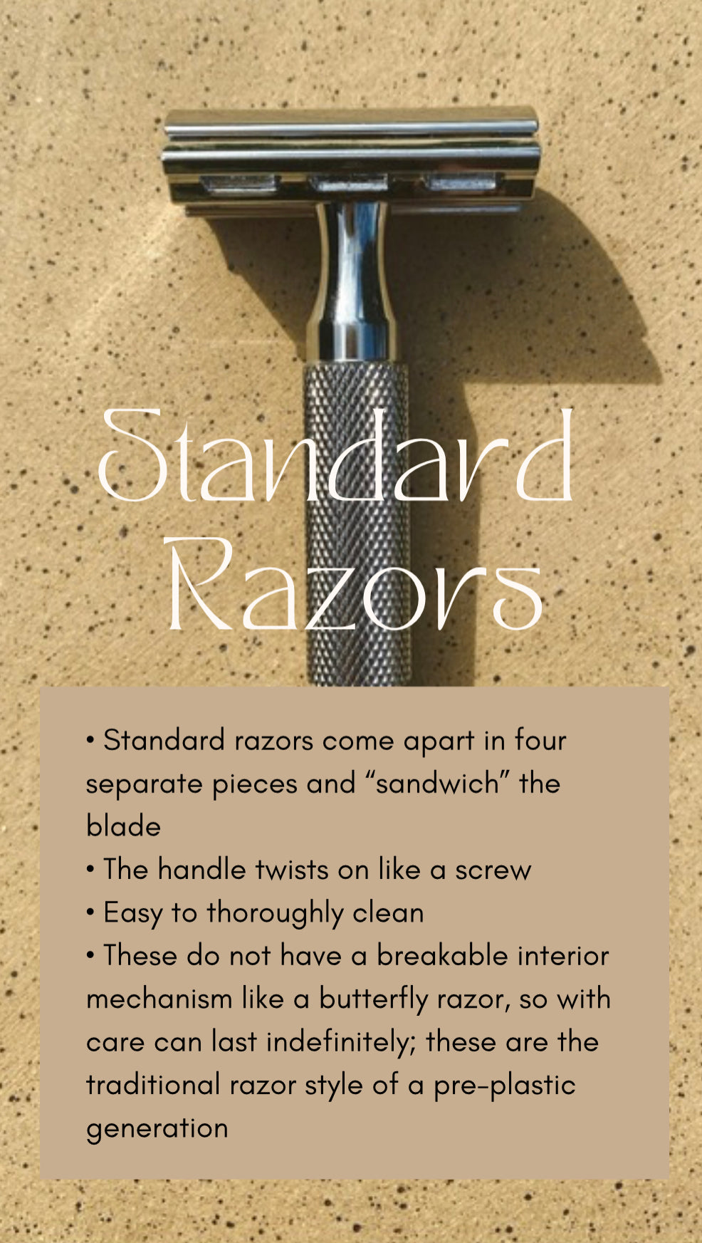 Razor Standar Standard Steel Safety Razor – Harlowe Green