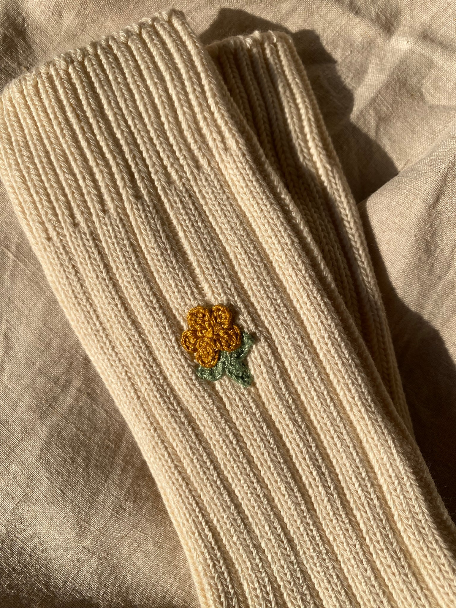 Crochet Field Flower Socks | Made in Canada