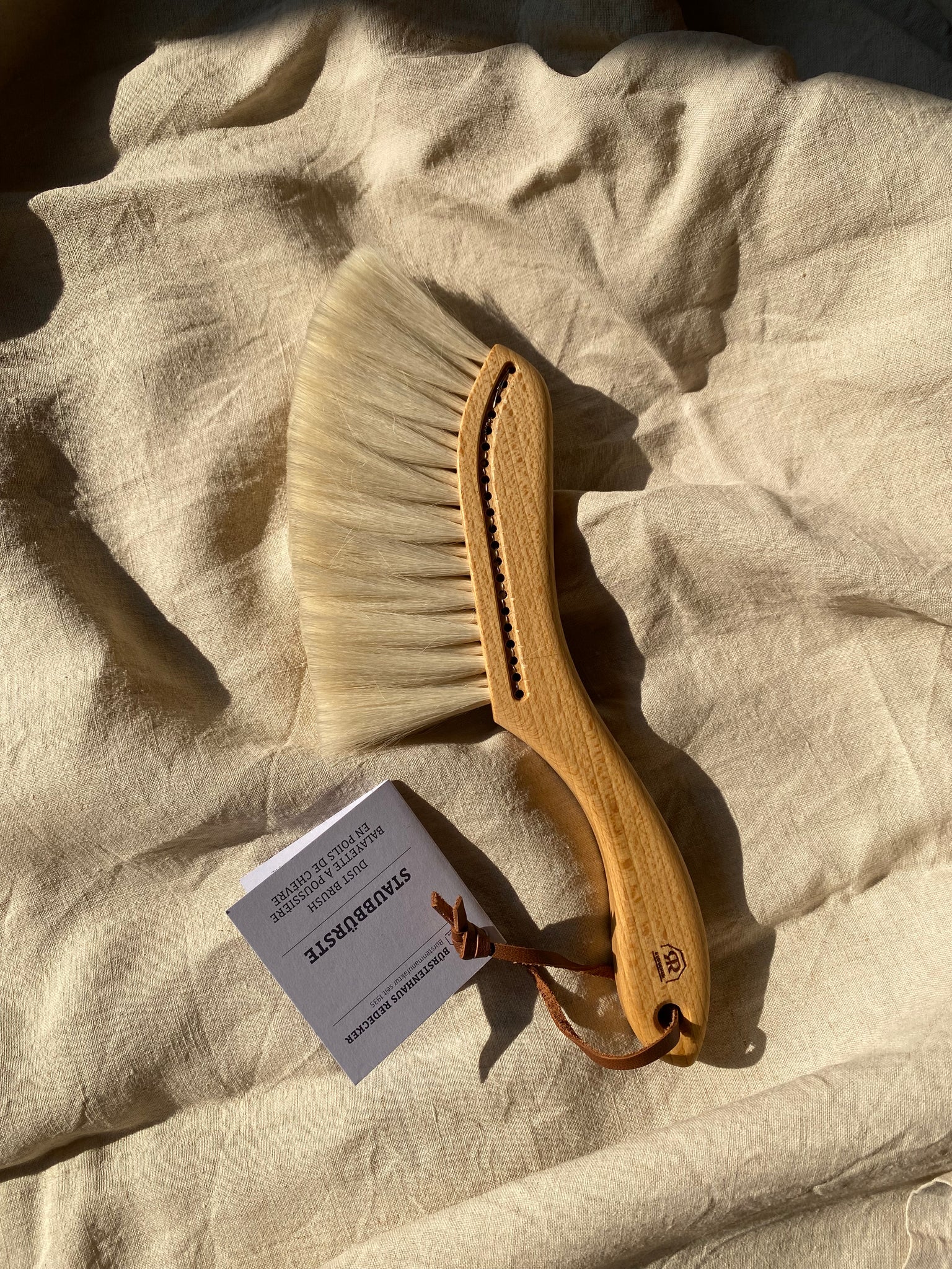 Dust Brush | looped leather hanger