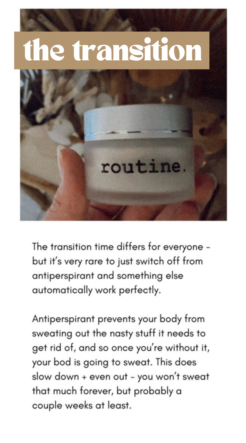 Natural Cream Deodorant by Routine | 5g Tester Size