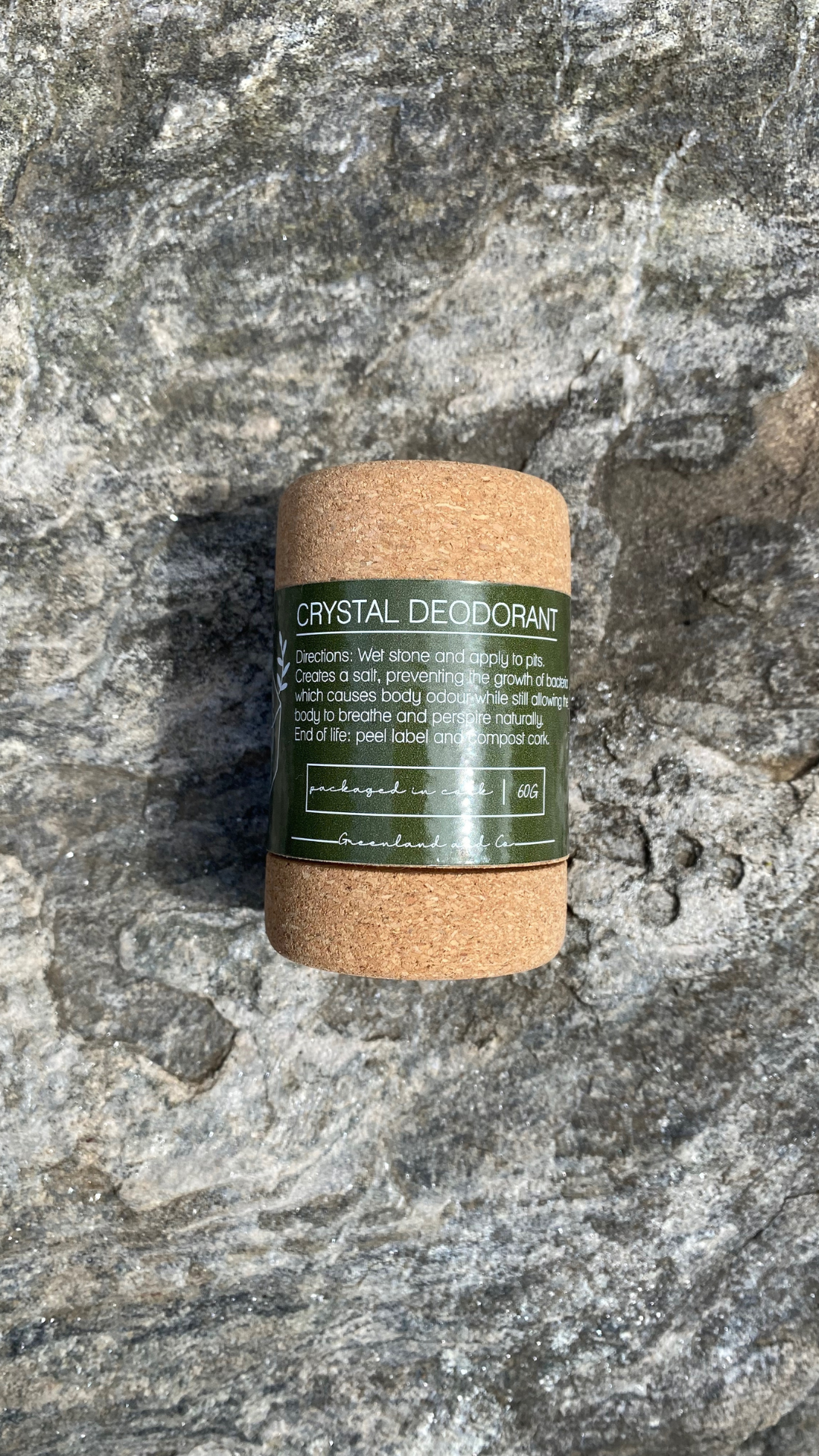 Crystal Deodorant | Zero Waste Cork