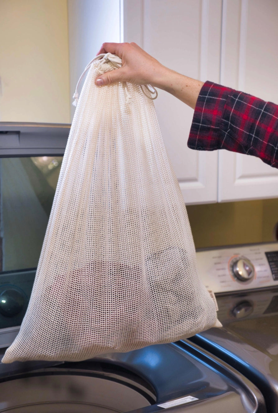 Organic Cotton Laundry Bag | CA Made + plastic-free