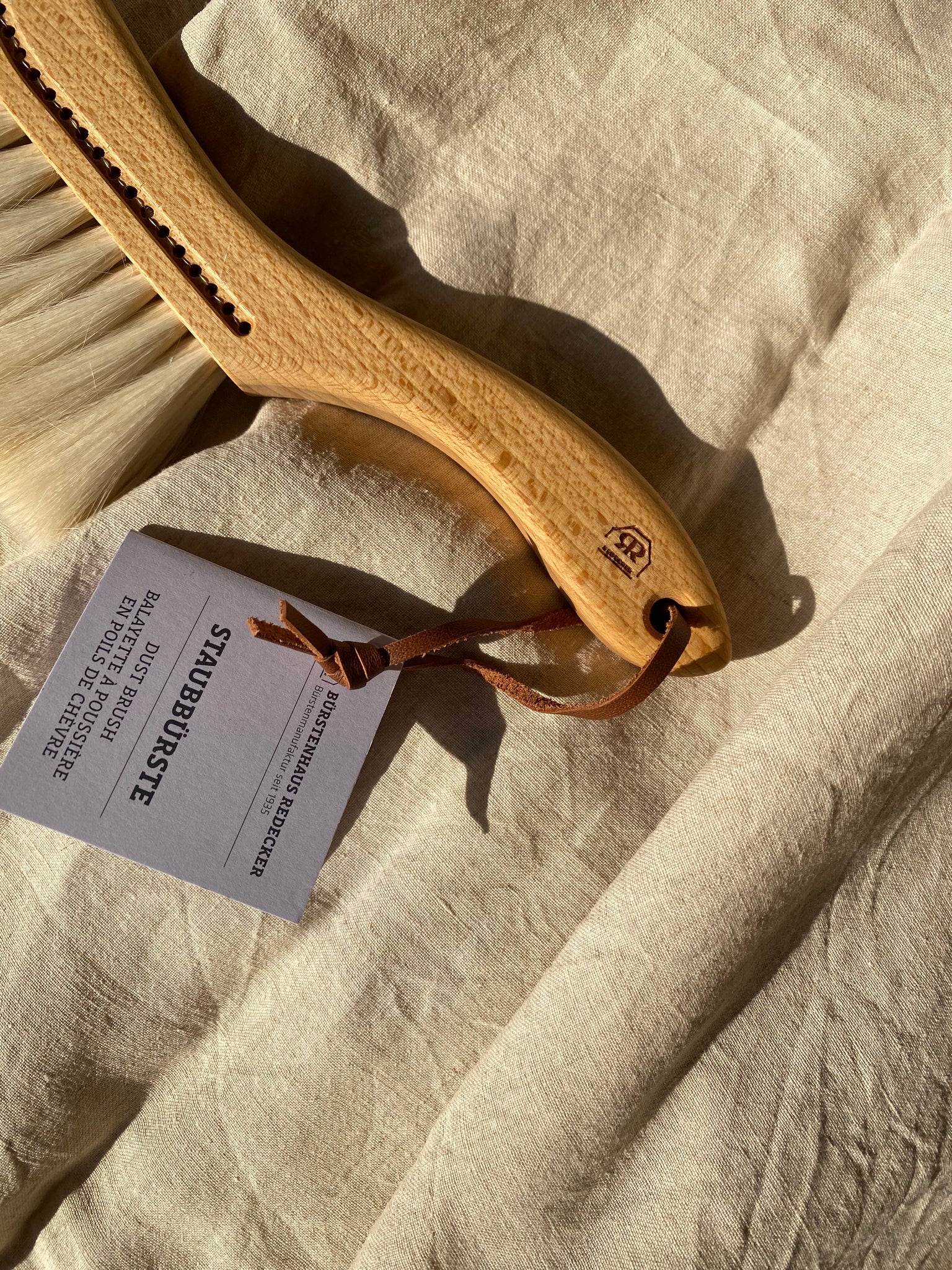 Dust Brush | looped leather hanger