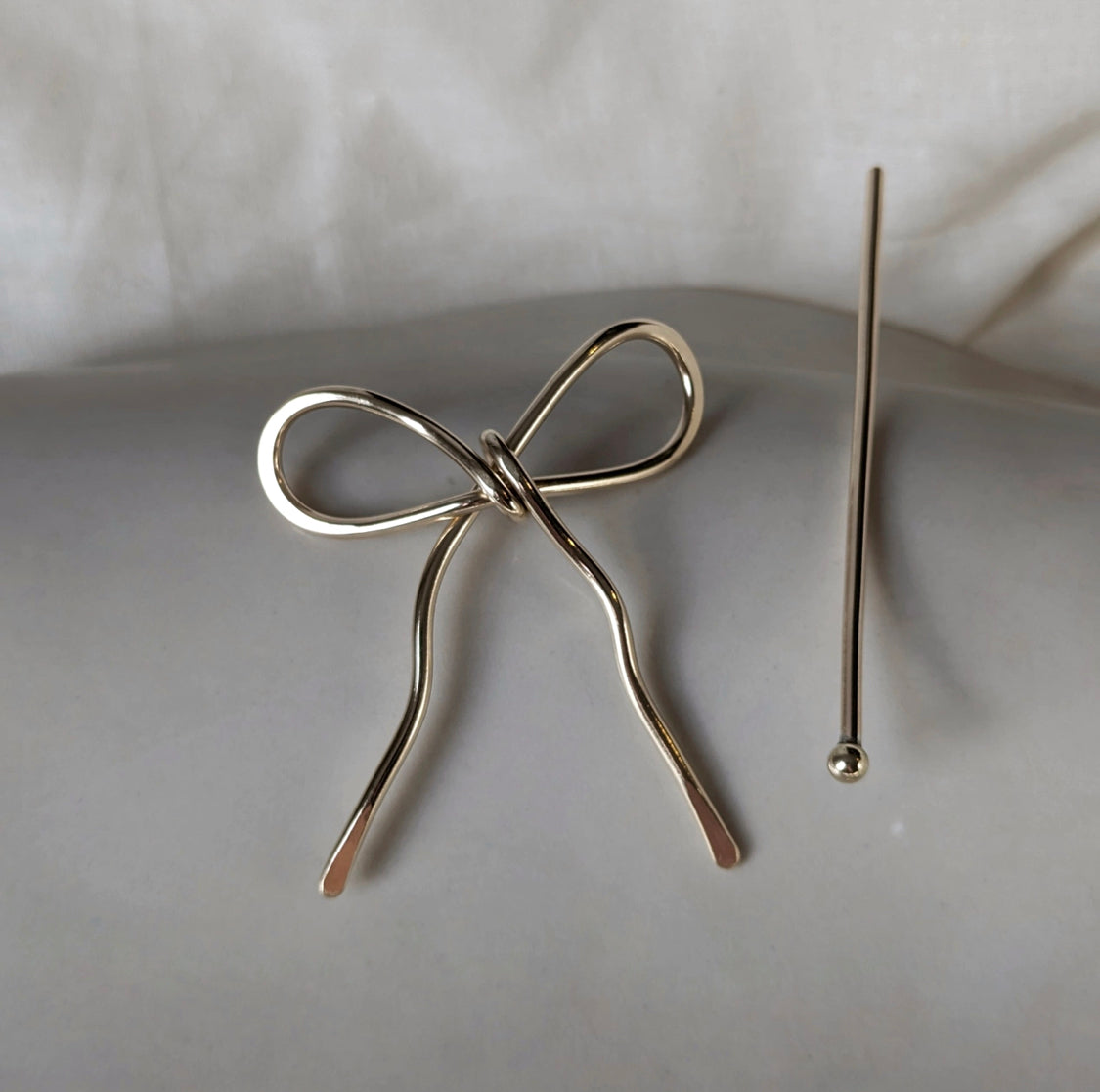 Bow Hair Pin | Recycled Brass