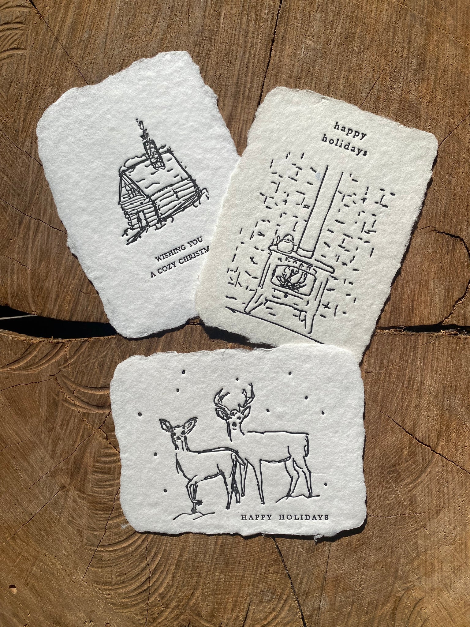 Farmette Handmade Paper Cards | set of 4 | varieties