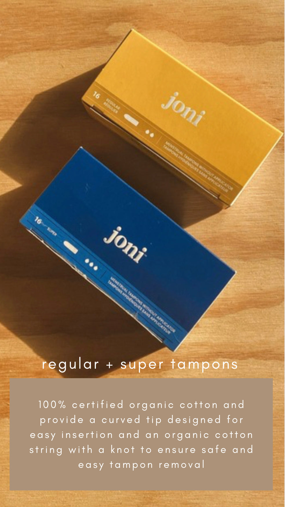 Organic Tampons | options