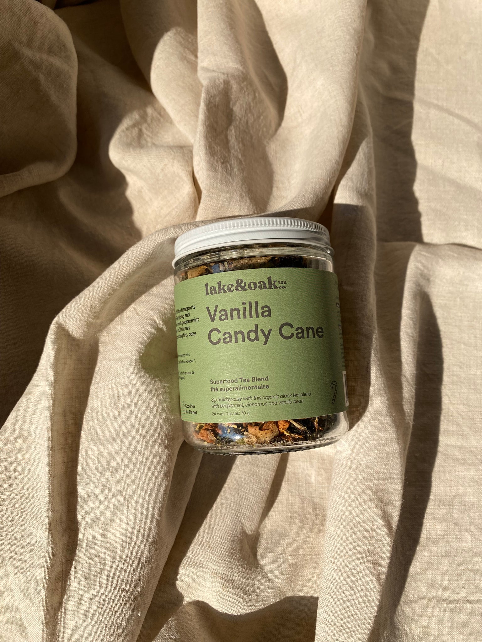 Organic Superfood Tea | Vanilla Candy Cane