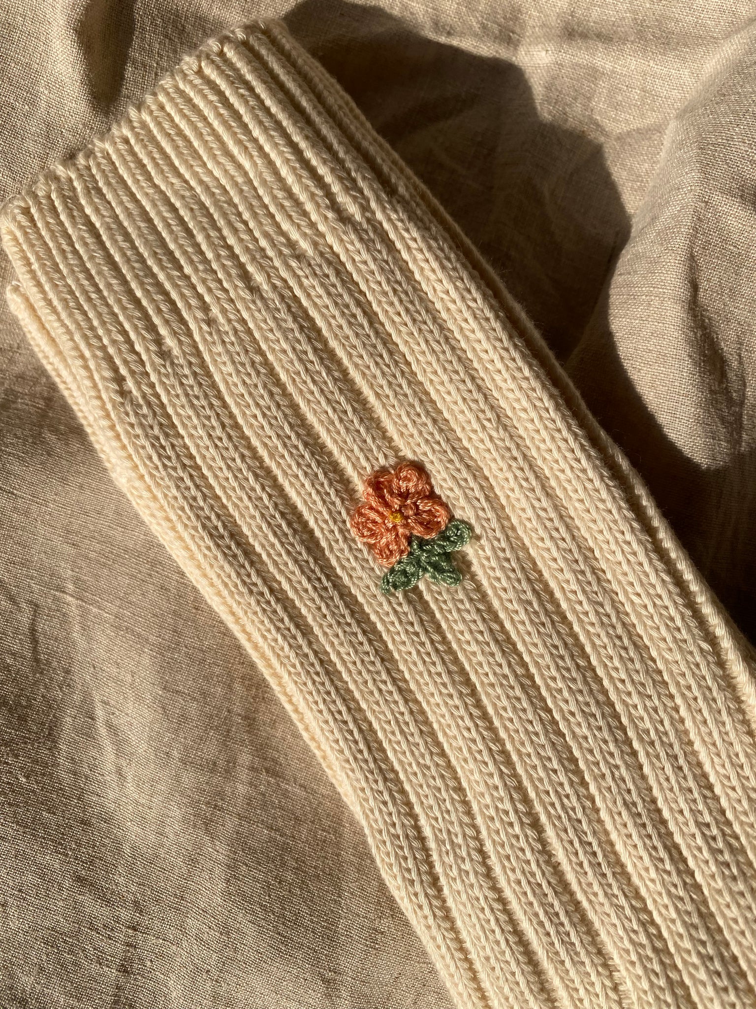 Crochet Field Flower Socks | Made in Canada