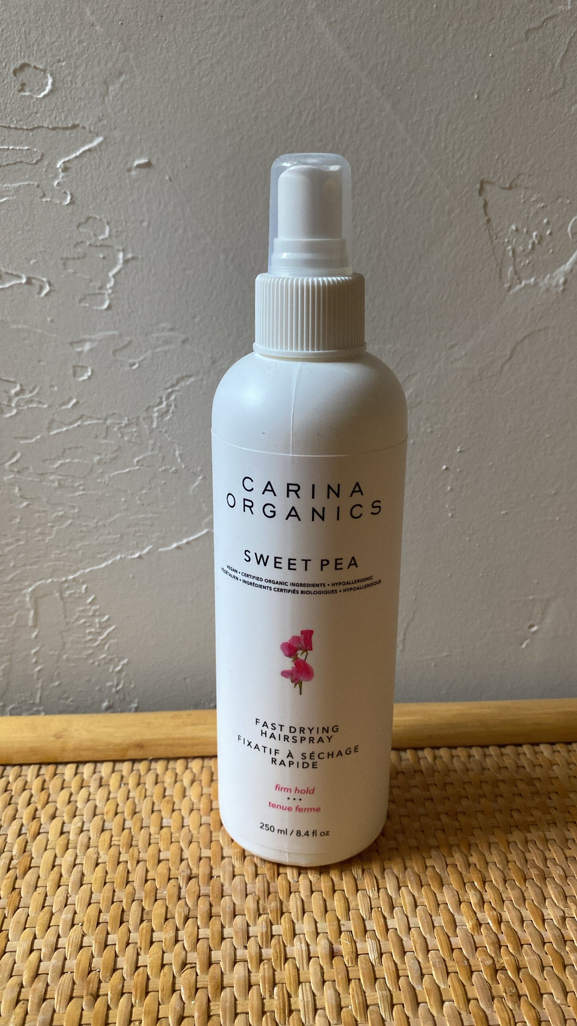Hairspray | Carina Organics Sweet Pea, Fast Dry