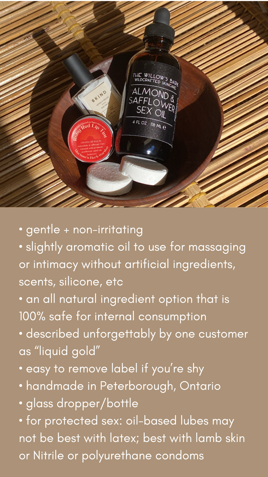 Almond + Safflower Sex Oil Harlowe Green Almond + Safflower Sex Oil Harlowe Green
