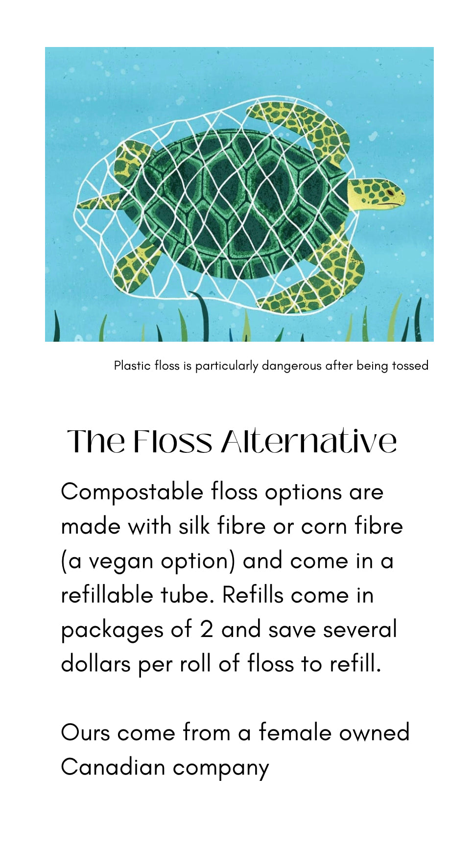 Compostable Dental Floss | corn fibre ginger-mint