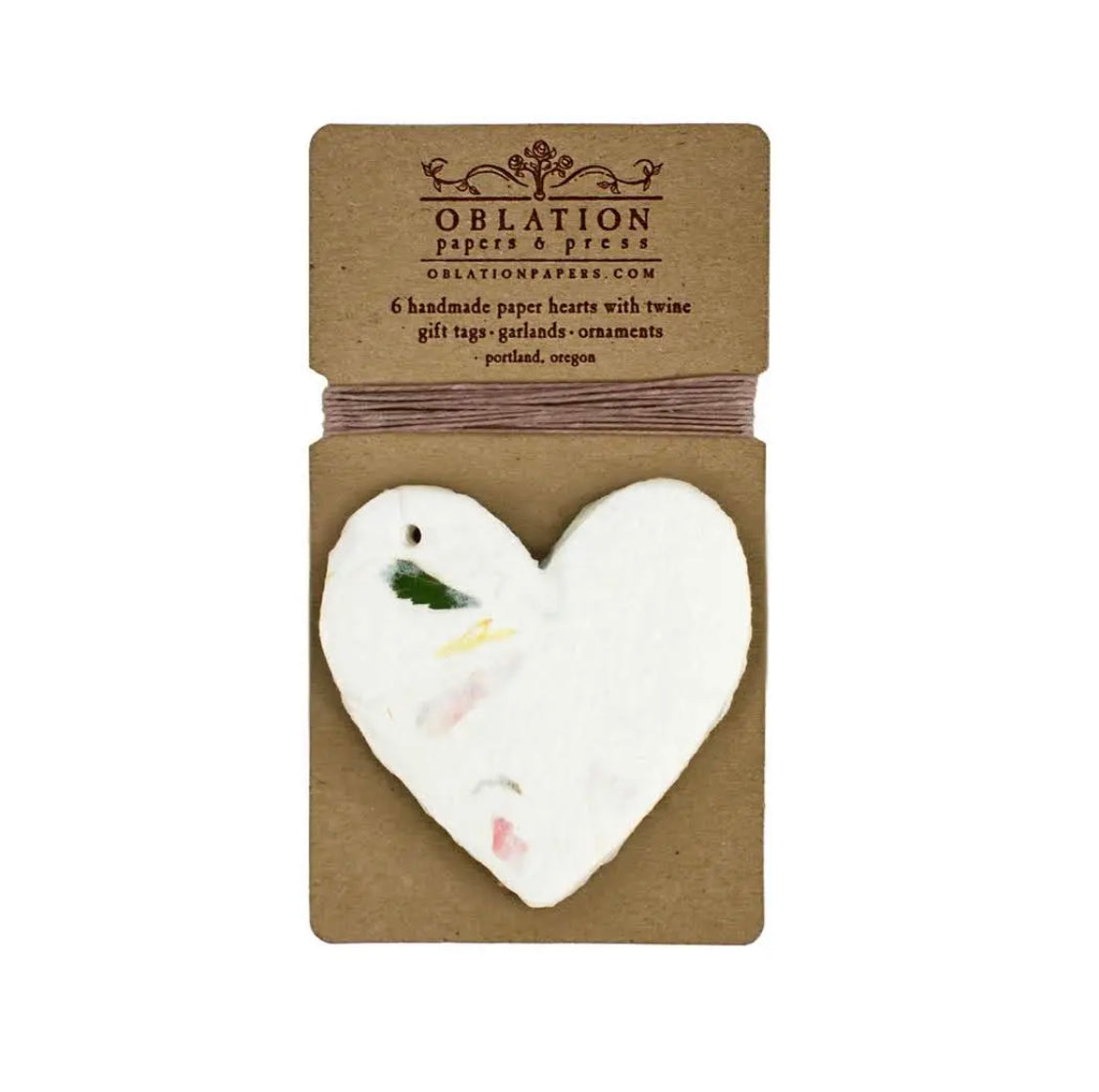 Handmade Recycled Seed Paper Heart Garland/Ornaments/Tags